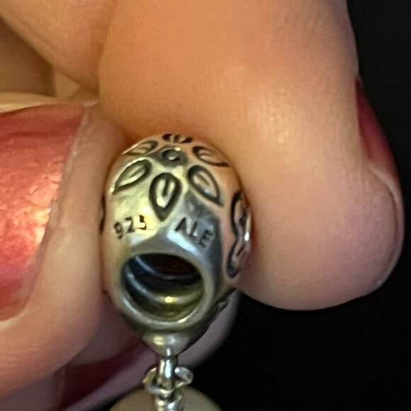 Pandora Pink Flower with Pearl Dangle Charm – SS, Pink CZ & Cultured Pearl - Picture 6 of 6